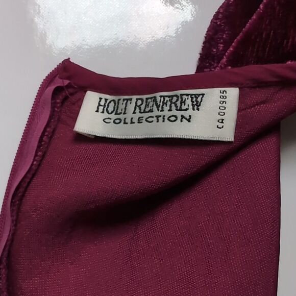 Holt Renfrew Berry Pink Embroidered Viscose Velvet Sleeveless Top Beaded Medium - Picture 3 of 13